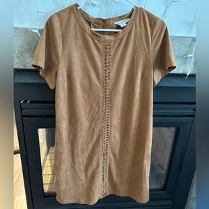 Love Riche Brown Short Sleeve Dress